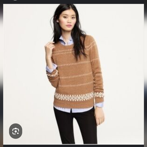 J. Crew Sweaters - J.Crew Alpine Embroidered Alpaca Wool Blend Light pullover sweater Size S
